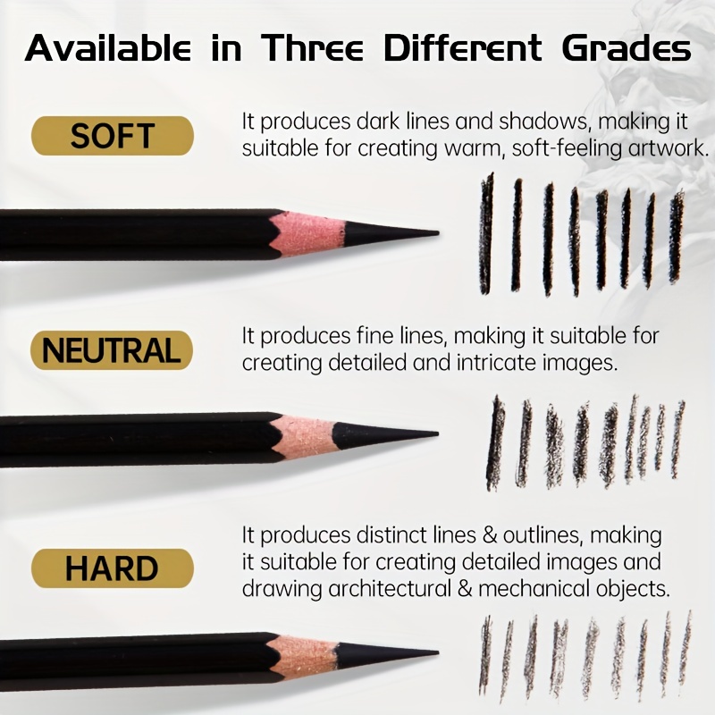 Marie's Charcoal Pencils Set For Drawing Sketching - Temu