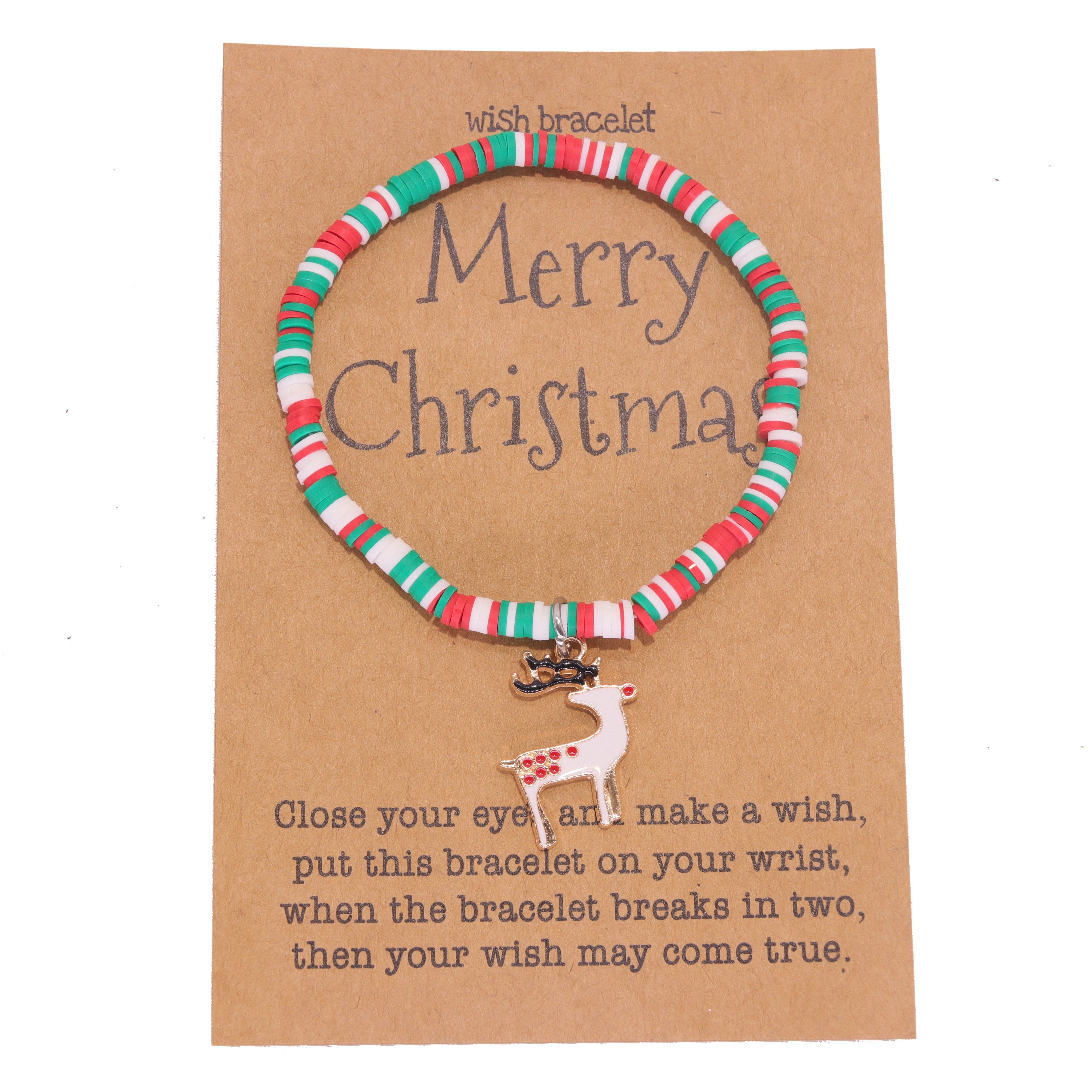 Merry Christmas Wish Bracelet, Christmas Jewelry, Christmas Gifts