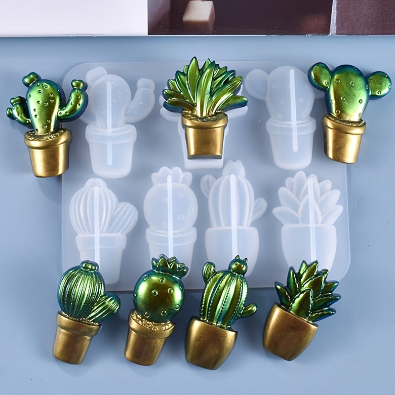 de estatua de Cactus 3D, perfumadas de de silicona, adorno de jabón, de yeso,  manualidades, accesorios de fotografía Soledad Molde de cactus