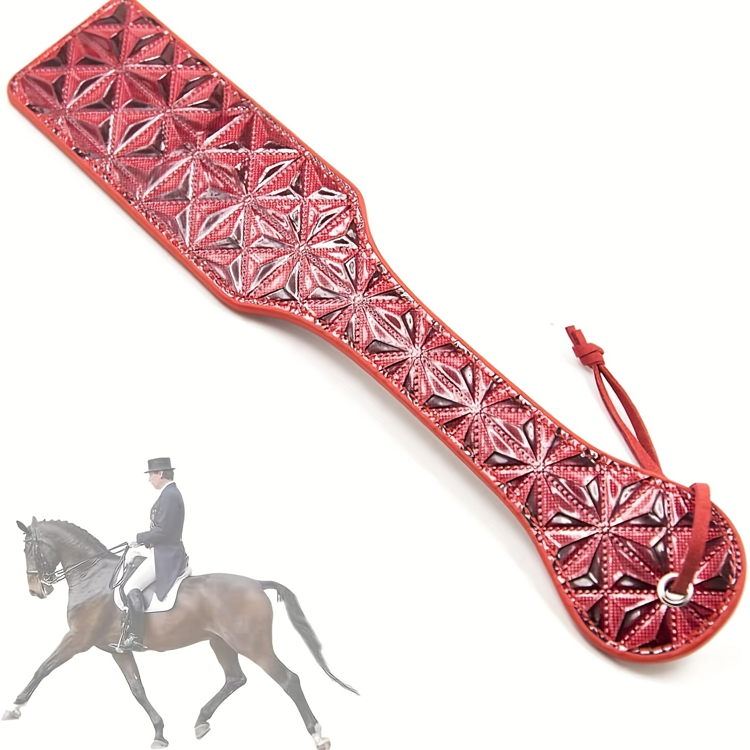 Cravache D'équitation À Texture 3D Fouet Pour Cheval - Temu