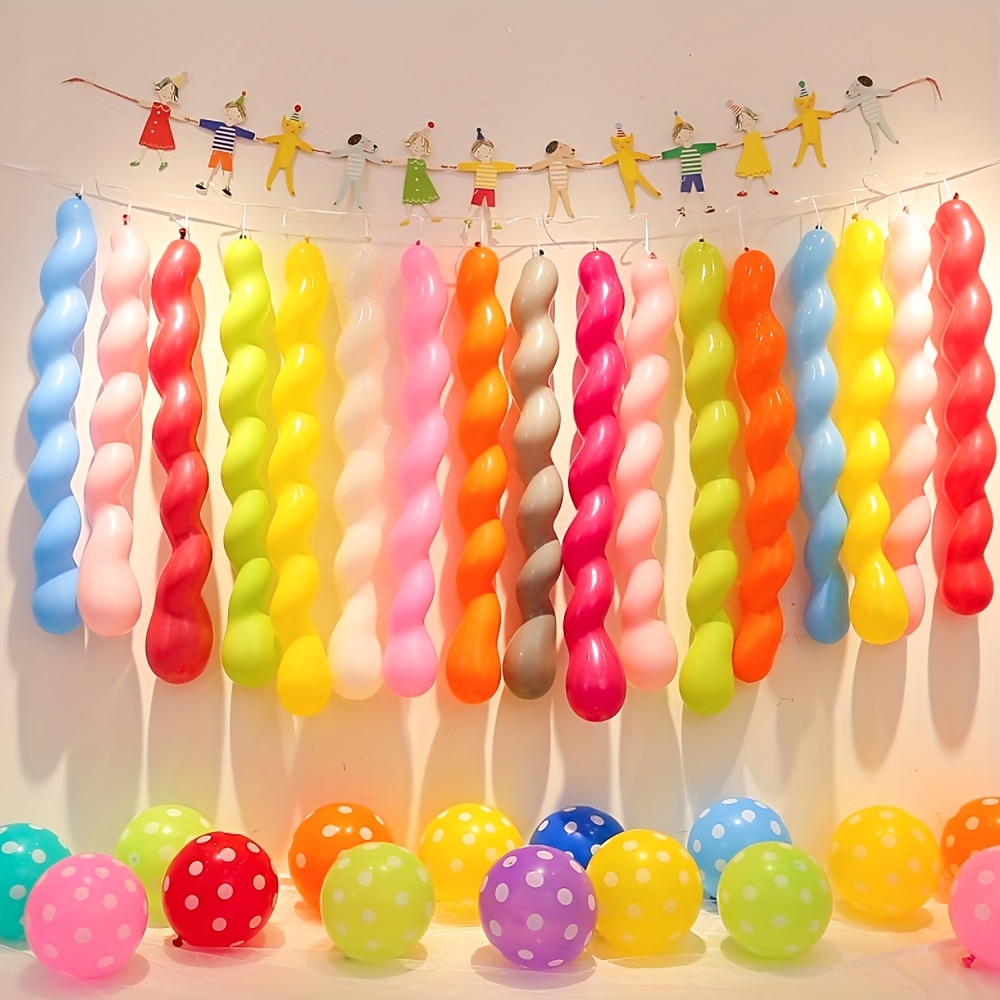 40 Spiral Latex Balloons Perfect Boys Girls Birthday Parties - Temu