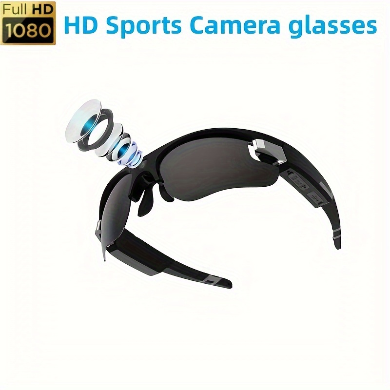 ZGSZ Cámara de Gafas de Sol, Cámara Deportiva Bluetooth HD 1080P