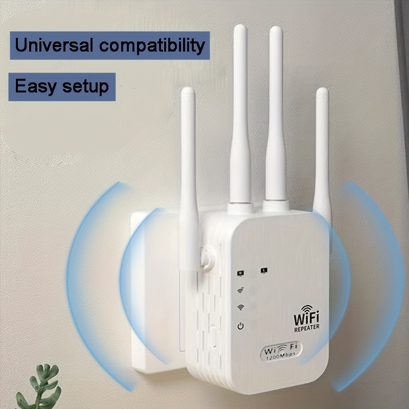 1200Mbps WiFi Répéteur WiFi Extender Amplificateur WiFi Booster Wi Fi  Signal 802.11N Long Range Wireless Wi-Fi Répéteur Point D'accès