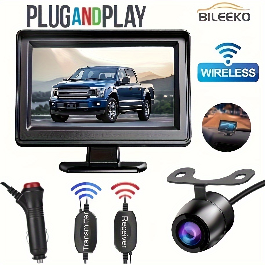 Wireless Backup Camera Kit Car Rear View Hd Parking System Night Vision+  Monitor Perfect For Car/suv/pickup/van - Make Parking Easier & Safer! - Temu