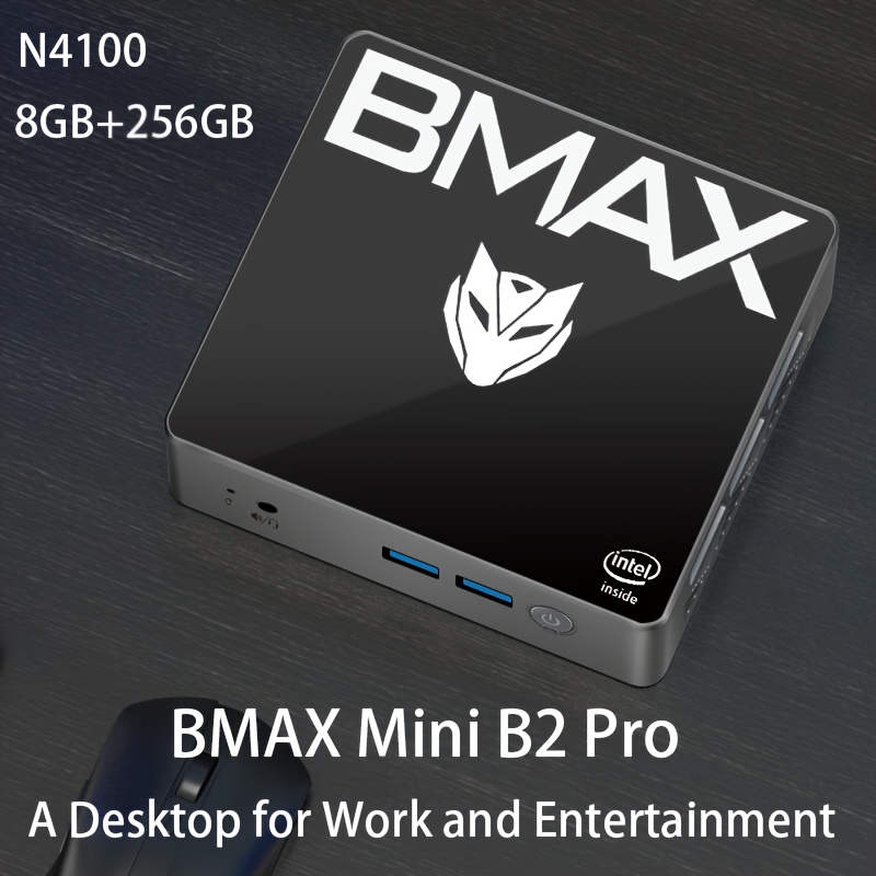 BMAX B2 PRO Mini PC Windows 11 8GB RAM 256GB M.2 SSD Mini Gaming Computer  With Processor Intel N4100,Home/Business Mini Desktop Computer