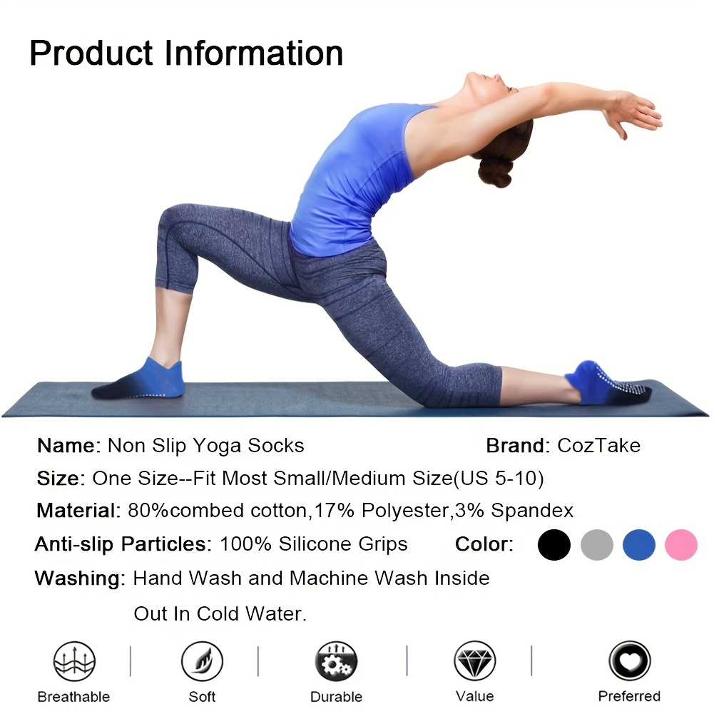 Ombre Color Yoga Socks Low Cut Anti skid Ankle Socks With - Temu