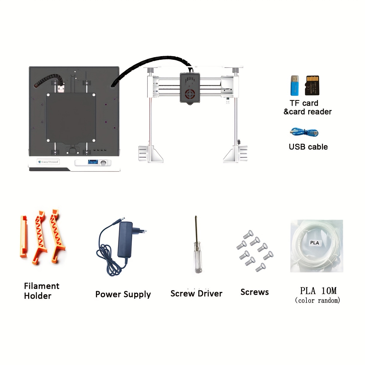 easythreed 3d printer k2 beginners with screen control low noise with free pla tpu 1 75mm filament printing size 4x4x4 uk plug details 3
