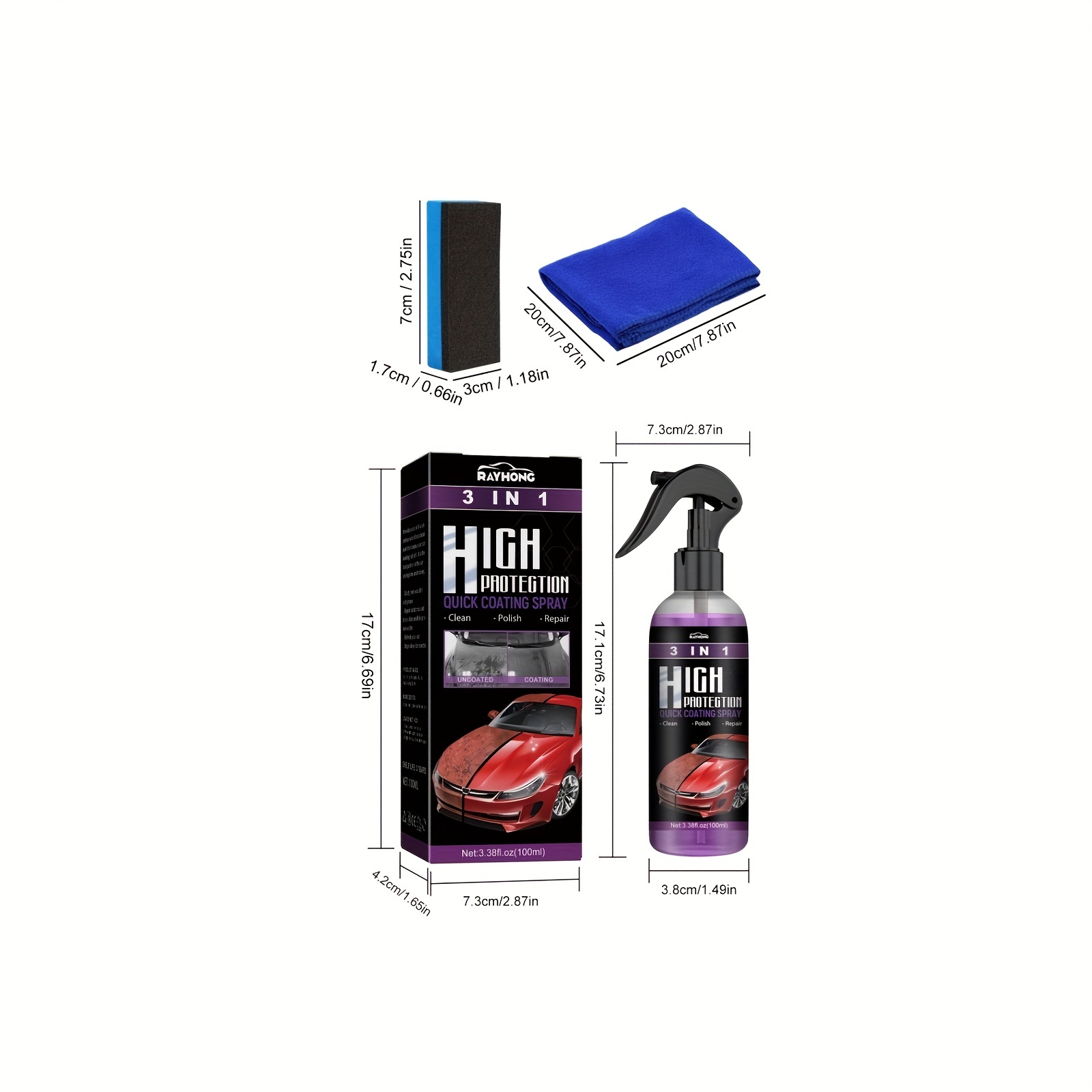 3 in 1 High protection Fast Automotive Paint Spray Automatic - Temu