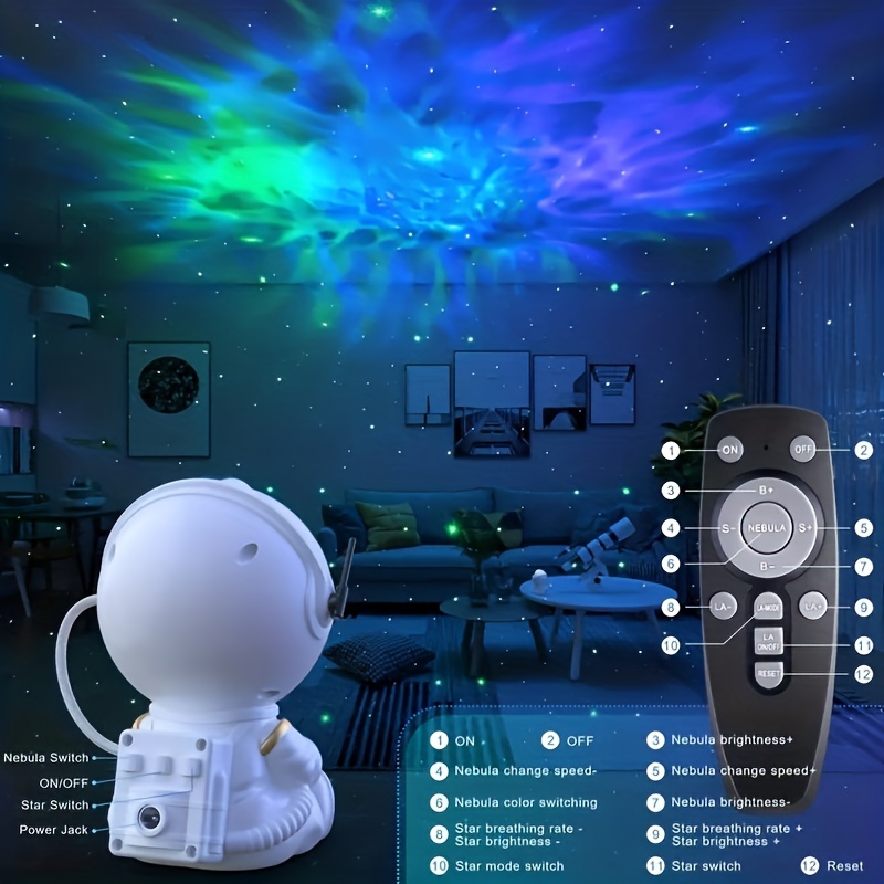 galaxy projector, 1set galaxy projector with remote control christmas lights bedroom games room and ceiling decoration mini cute sky starry sky nebula aurora light details 6