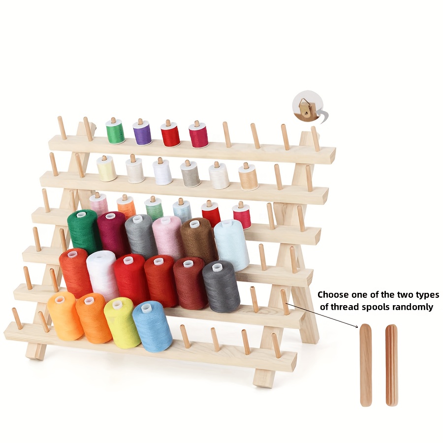 60 spool Thread Holder Wooden Sewing And Embroidery Thread - Temu Italy