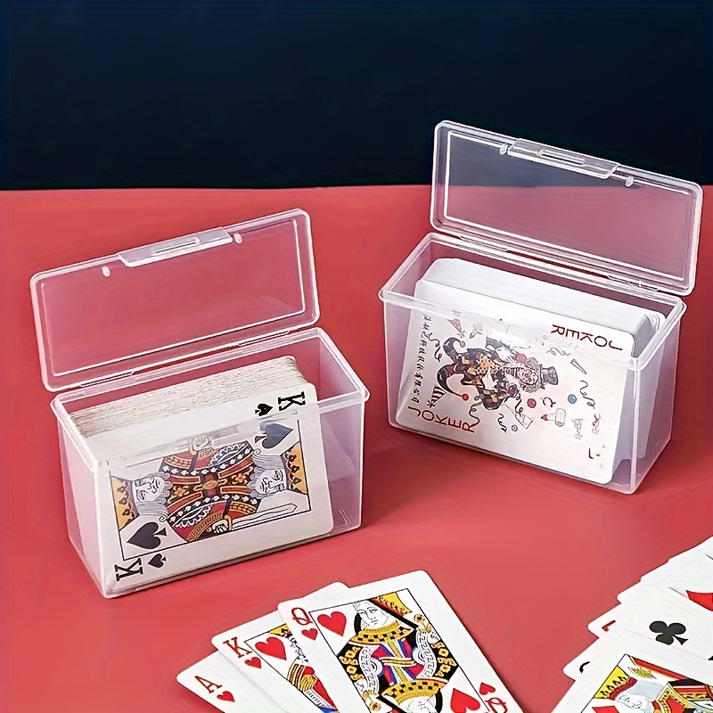 10Pcs Playing Card Box Trading Card Case Card Storage Organizer Clear Card  Case Plastic Storage Box for Gaming Cards 