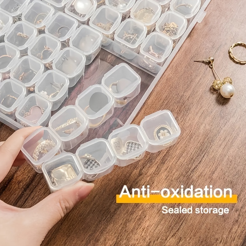  3 Pack Jewelry Organizer Box for Earrings, Clear Plastic Bead  Storage Containers for Crafts (36 Compartments) : Arts, Crafts & Sewing