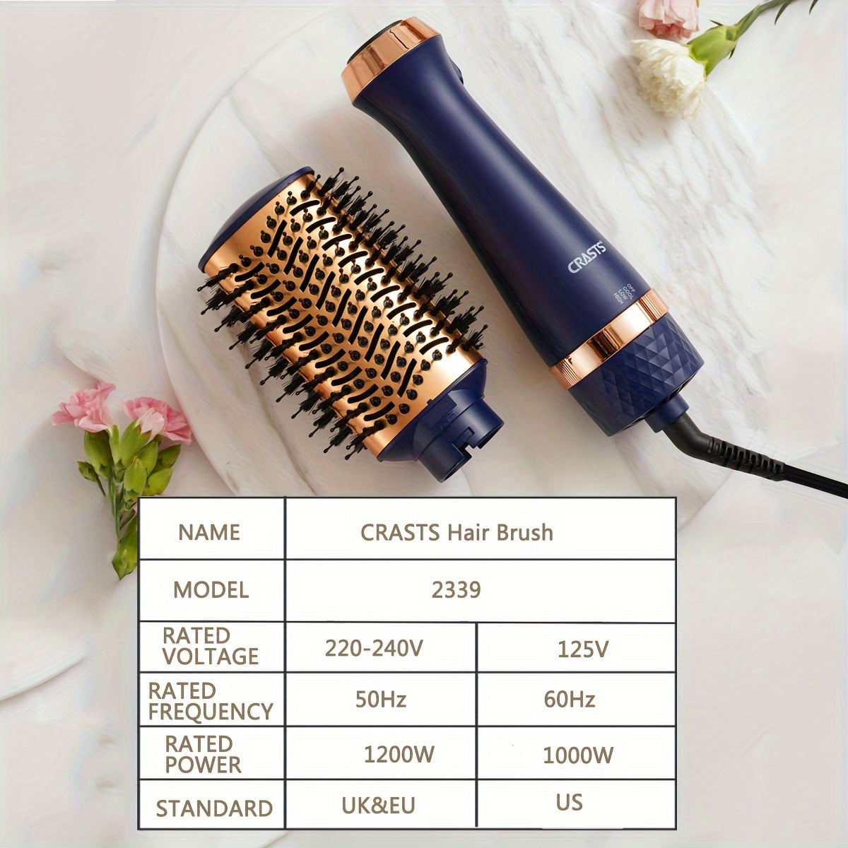 Hot Air Brush R-06 125V 60Hz 1000W 220-240V 50Hz 1200W