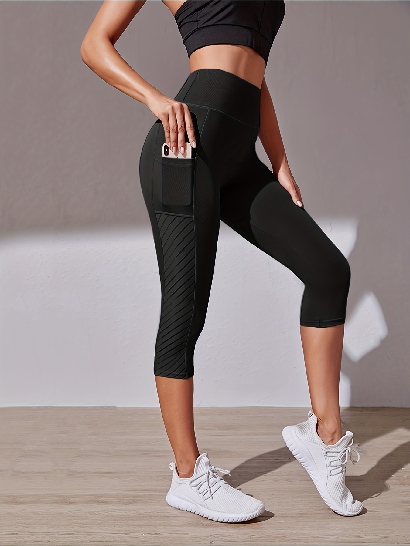  CompressionZ High Waisted Capri Leggings For Women Tummy  Control - Workout Yoga Pants