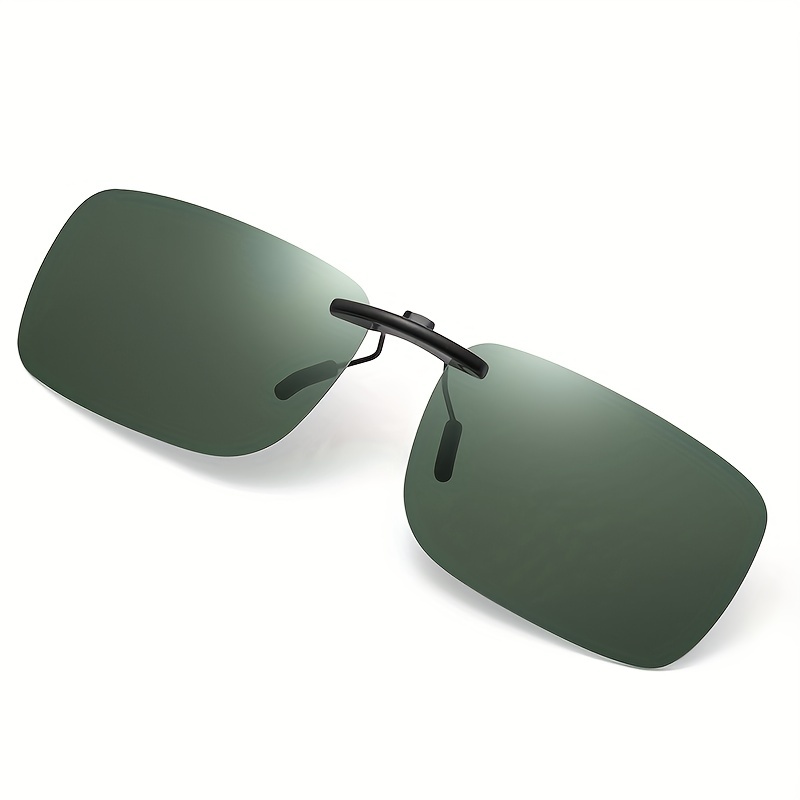 Polarized Clip Sunglasses Rectangle Rimless Flip Anti glare - Temu