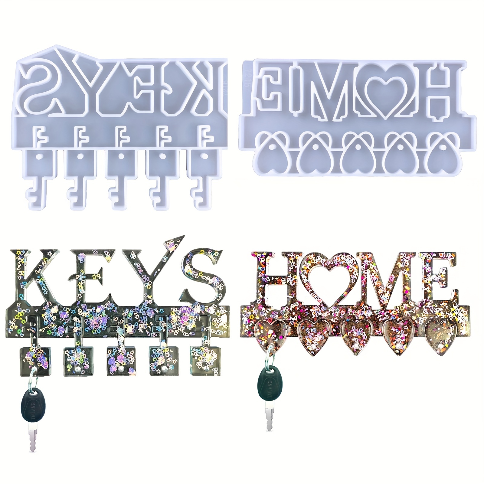 Home/keys Key Holder Silicone Molds Wall Decor Resin Mould - Temu