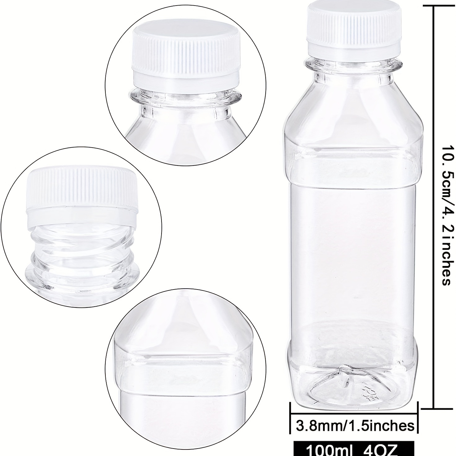 YUH® 750ml Tasses à Jus Portatives Transparentes en Plastique Bouteilles  d'eau Incolore 112314