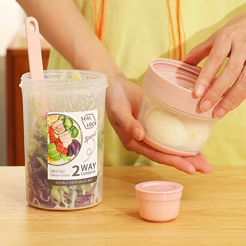 Acquista 2 pezzi 350 ml tazza di farina d'avena contenitori in vetro per  avena durante la notte contenitori ermetici per colazione colazione pasto  contenitore in vetro yogurt insalata cereali barattolo di frutta