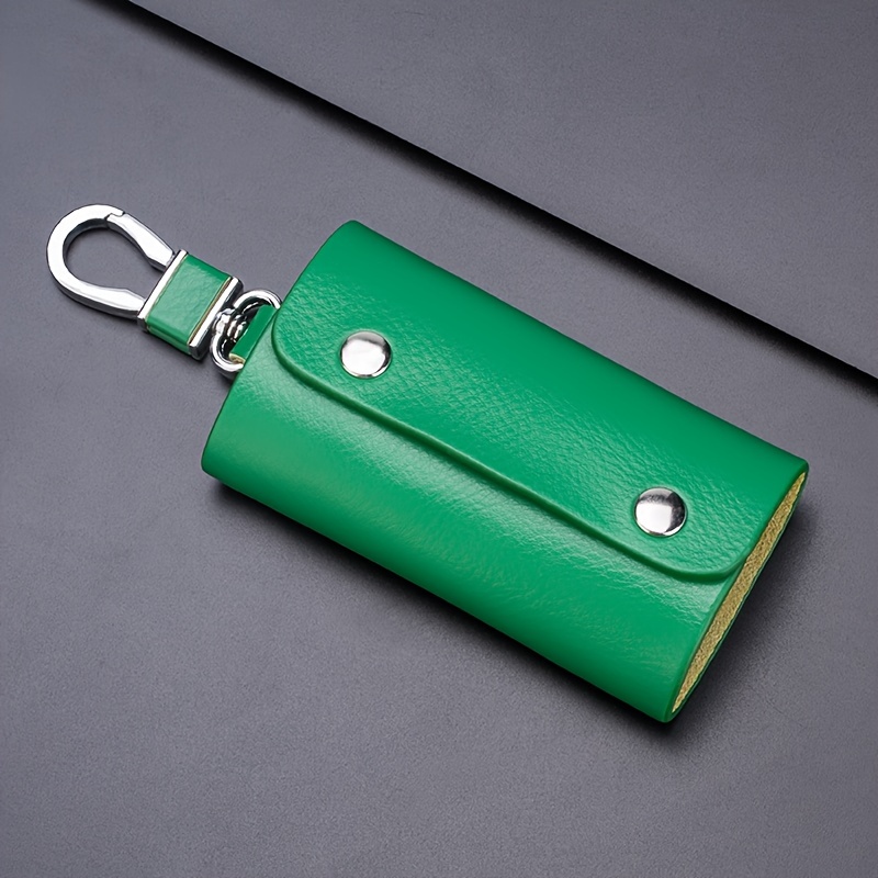 Handmade Genuine Leather Key Wallet Men Holder Keychain Pouch Purse Zipper  Designer Housekeeper Car Small Key Case Keys Pouch