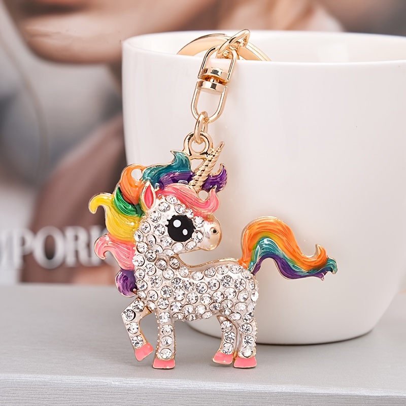 Unicorn Pom Pom Keychain Girl's Birthday Gift Unicorn 