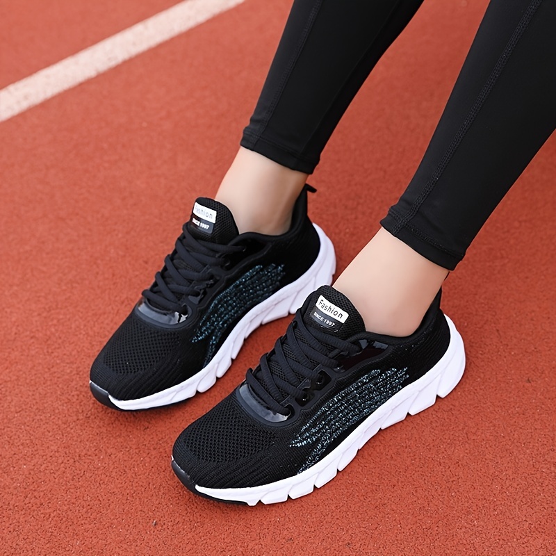 Women's Lightweight Mesh Sneakers Low Top Lace Up Comfy Cozy Round Toe Casual