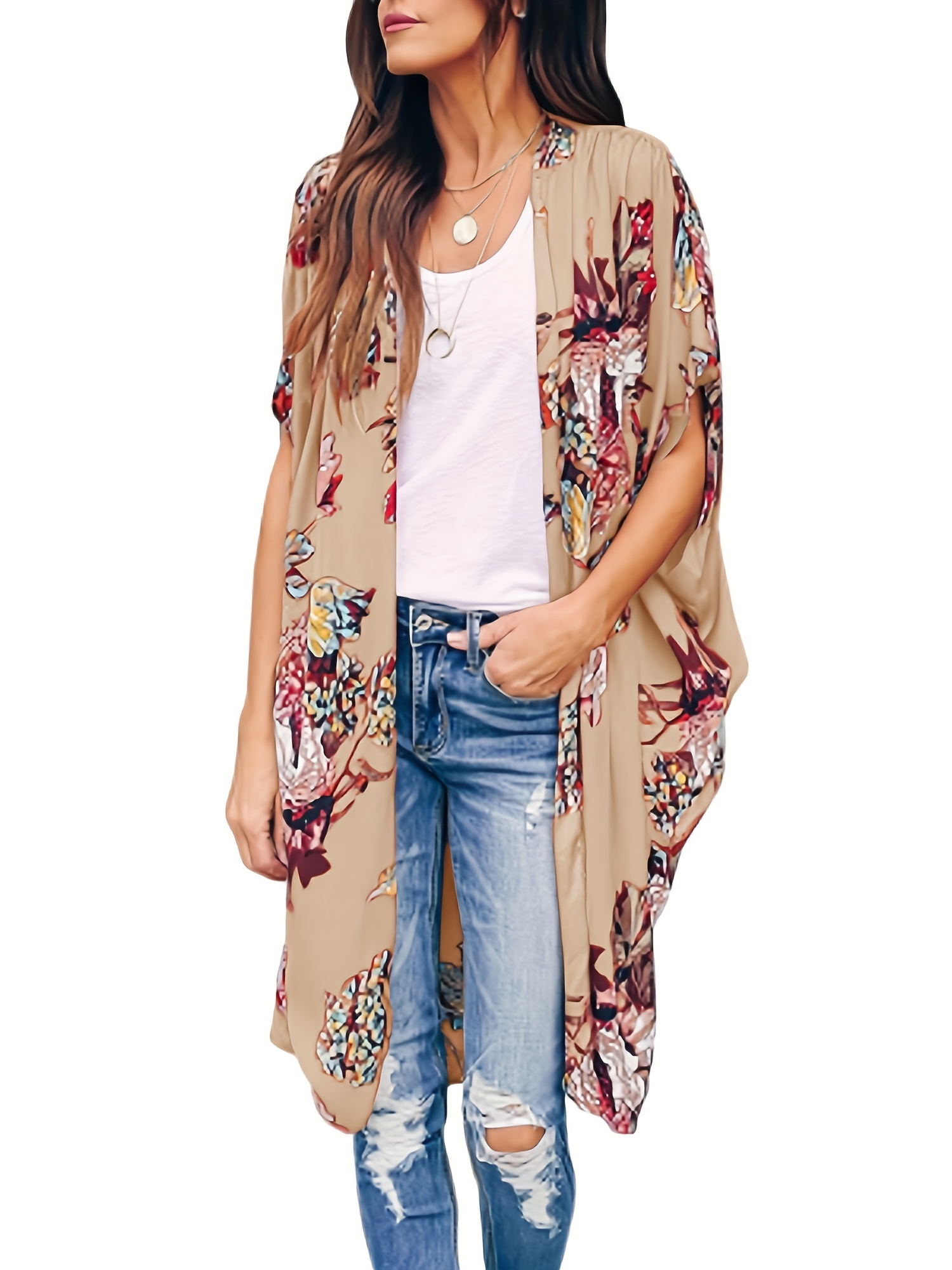 Women's floral kimono clearance cardigan