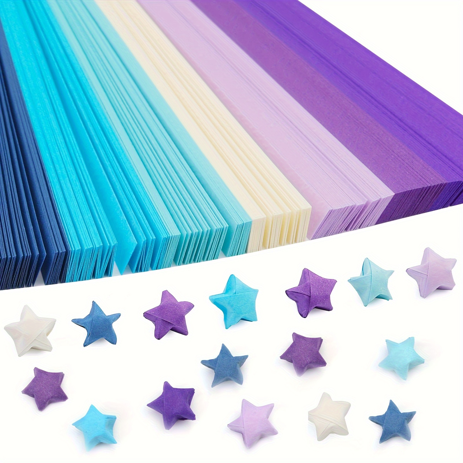 400 Pcs Origami Star Paper Strips Double Sided Japanese Gifts Stars Stripes  Small