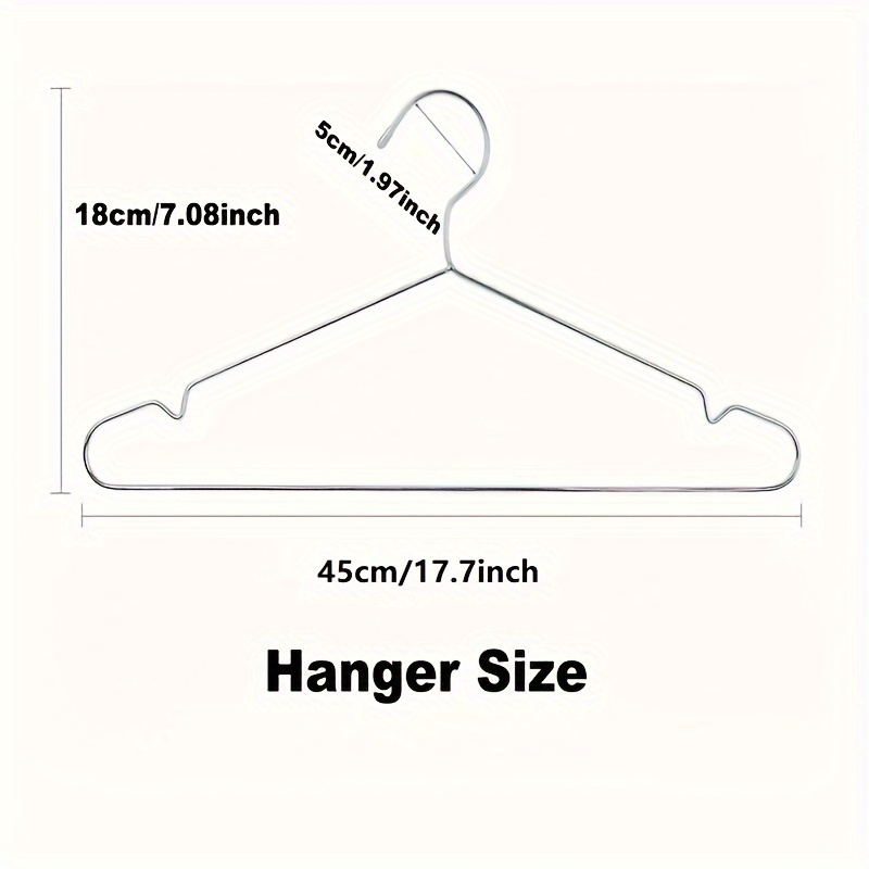 45cm Stainless Steel Strong Metal Wire Hangers Clothes Hangers