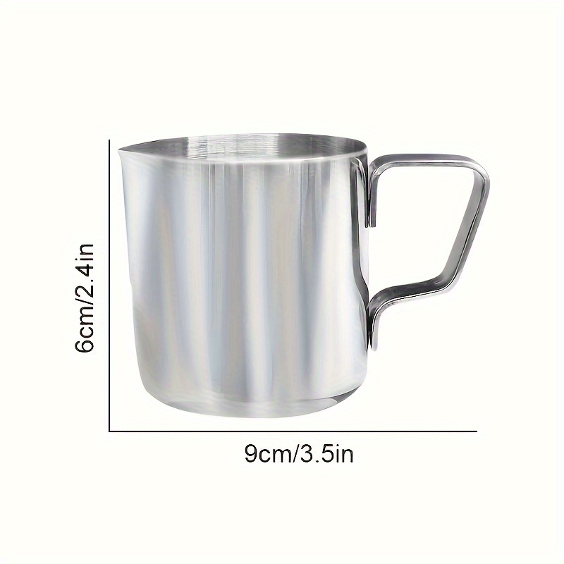 Milk Frothing Pitcher,pull Flower Cup With Temperature  Identification,espresso Steaming Pitcher, Espresso Machine Accessories,milk  Frother Cup, Milk, Coffee, Cappuccino, Latte, Stainless Steel Jug - Temu