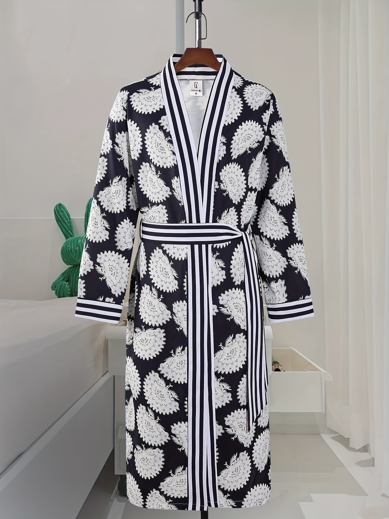 Men's Robe Sleep Robe Nightgowns Kimono Checkered Man Adult - Temu Canada