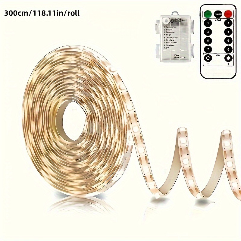 3-Pack Shelf Lights, Battery Operated Small Led Strip Lights Kit Flexible  Color Changing SMD 5050 LED Accent Kit with RF Remote, DIY Led Lights for