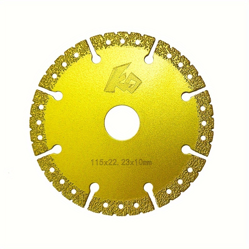 Disco de molienda de corte de diamante 4-1/2 (115 mm) Hoja de sierra  soldada al vacío de doble cara para mármol granito hormigón porcelana 5/8  -11