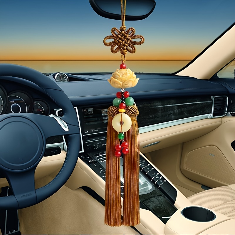 Tzgsonp Car Rosary for Rearview Mirror, Car Mirror Hanging Cross Auto  Rosary Rear View Mirror Pendant Car Hanging Accessories Interior Decors for  Women Men 