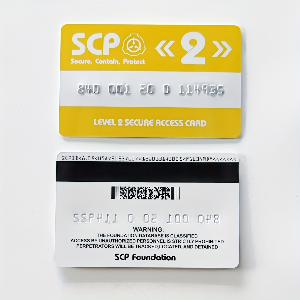 SCP foundation GUARD secret PVC hardcard Special Logo Cosplay