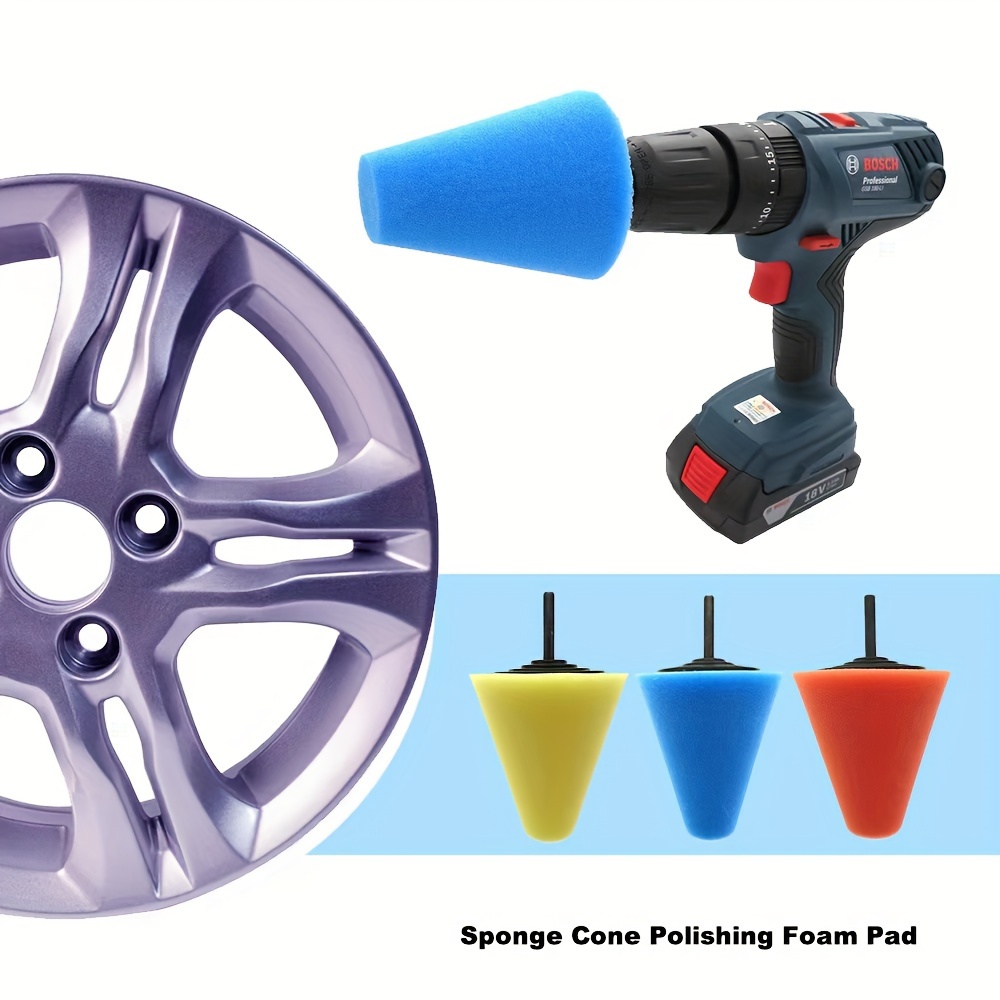 

1pc Wheel Hub Rim Polishing Sponge Wheel Detail Buffing Sponge For Boats Motorcycles Cars