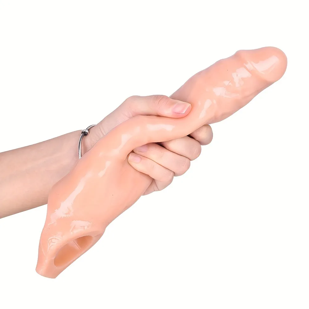 Long Size Penis Enlargement Condom, Sex Delay Ejaculation Penis Sleeve, Extender Dick Ring, Cock Sex Products, Adult Sex Toys For Men Couple