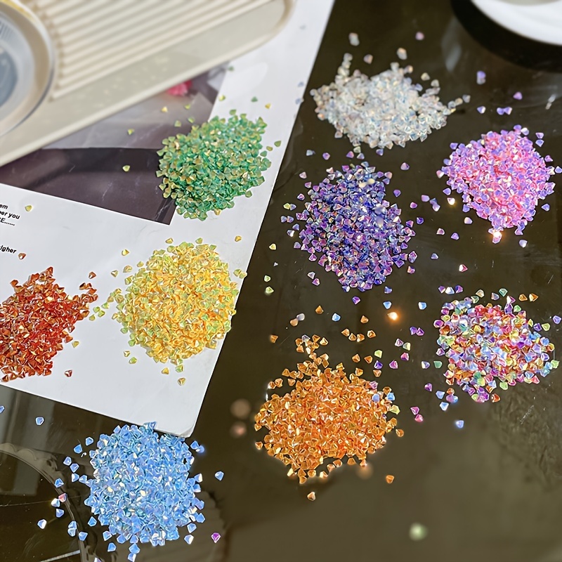 5 Bag Colorful Geometric Round Sequins Flakes Uv Epoxy Resin - Temu