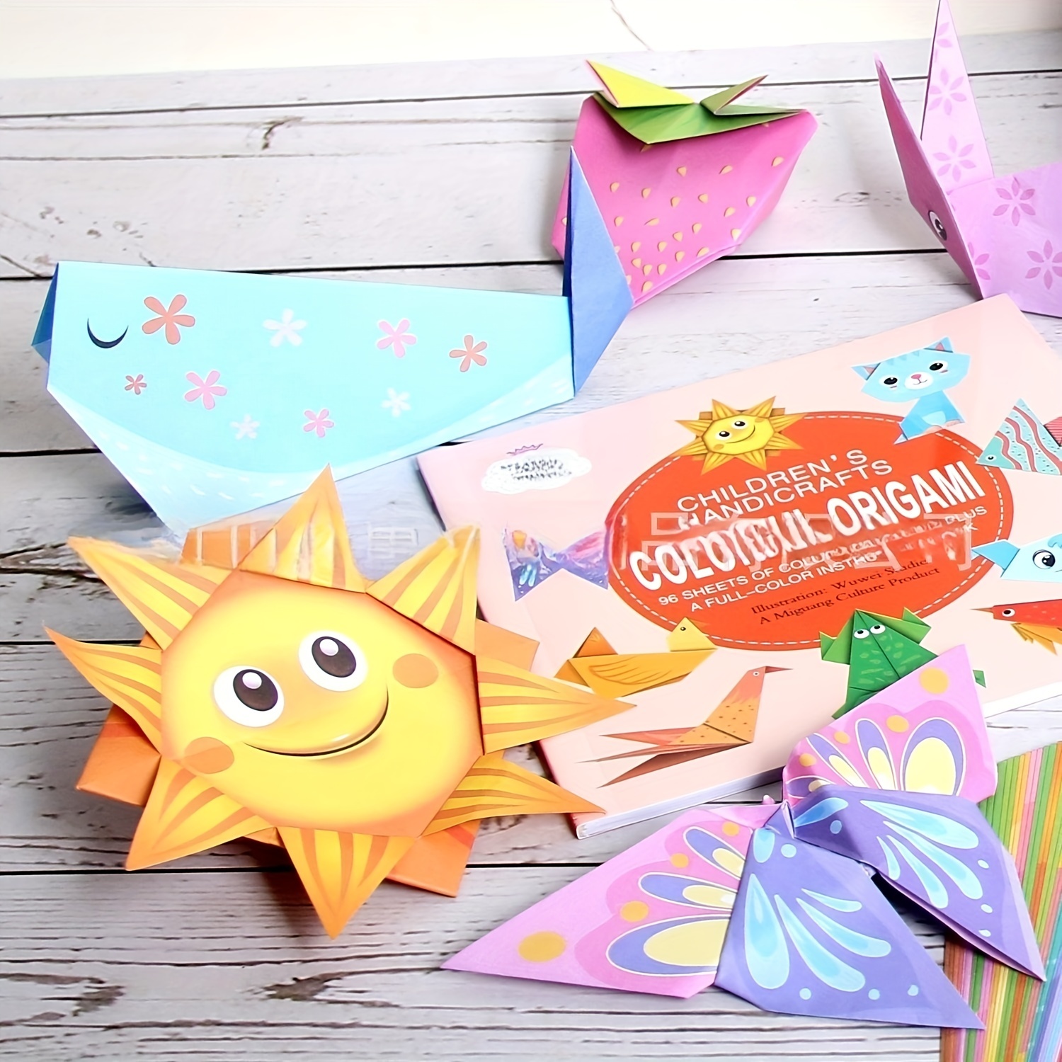Children's Handmade Origami Set Puzzle Diy Color Origami - Temu