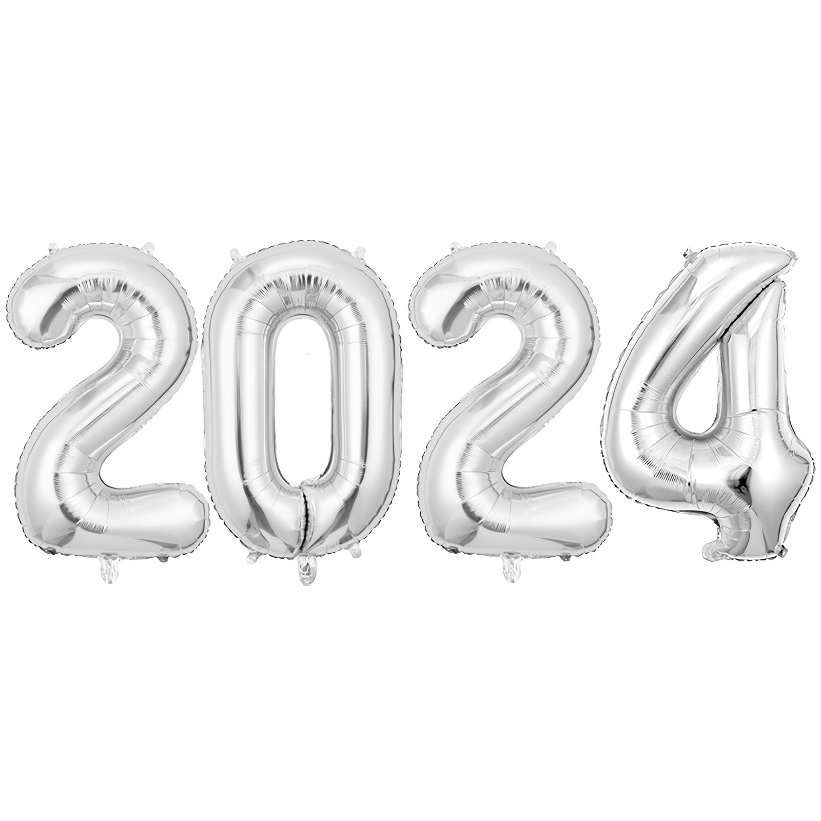 Célébration De La Nouvelle Année 2024. Ballons Couleur Feuille