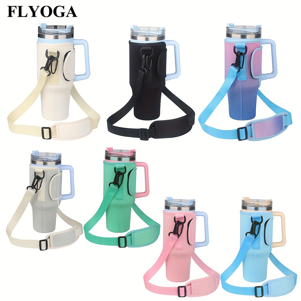Water Bottle Holder with Strap for Stanley Quencher 40oz Tumbler with  Handle Tumbler Carrier Bag Thermal Bottle Cover for Travel