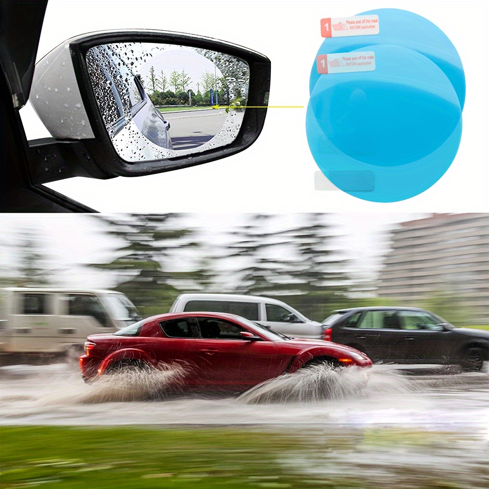 2pcs Auto Spiegel Fenster Klar Film, Anti Blendung Auto Auto Rückspiegel  Schutzfolie, Wasserdicht, Regensicher, Anti Fog Auto Aufkleber