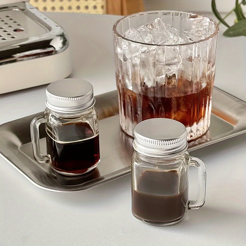 1pc, 10.1oz Glass Coffee Cup, Modern Simple Hexagon Juice Cup, Amber Color  Soot Glass Creative Drink Water Cup, Drinkware, Kitchen Accessories