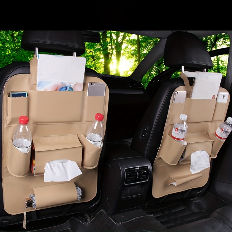 1pc Autositz-Rückseite-Aufbewahrungstasche Mit Gittern, Hängende