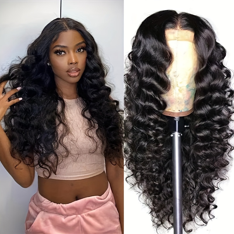 4x4 Lace Front Wigs Human Hair 150 Density Loose Deep Wave HD Transparent Lace Frontal Wig Pre Plucked With Baby Hair Brazilian Virgin Glueless Human Hair Wigs