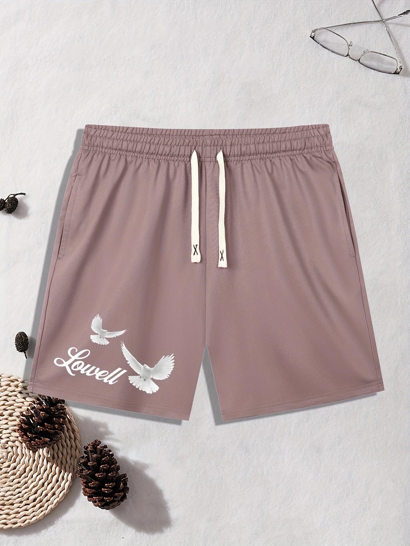 Loose Fit Short Length Dove Graphic Shorts
