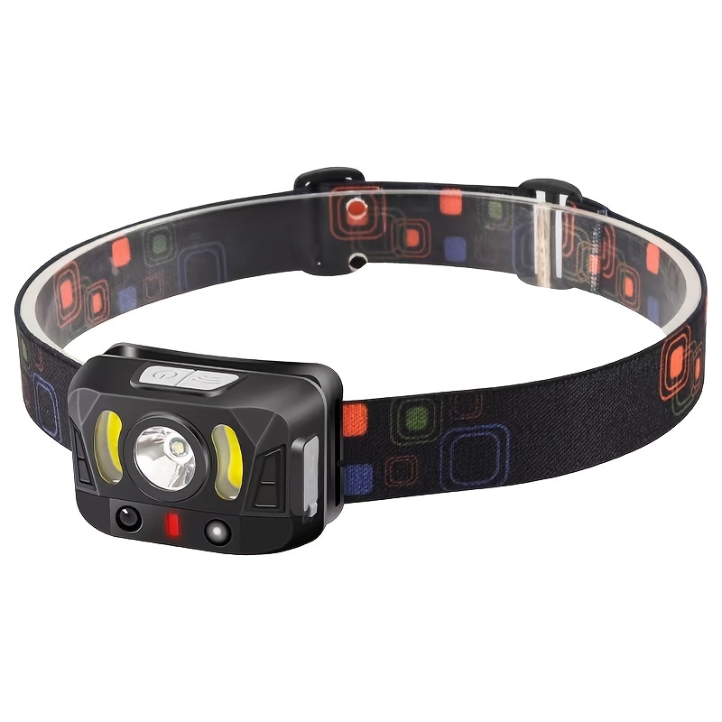 Pcs Headlamp Flashlight Lhknl 1100 Lumen Ultra Light Bright Led  Rechargeable Headlight With White Red Light Waterproof Motion Sensor Head  Lamp Modes For Outdoor Camping Running Cycling Fishing Save