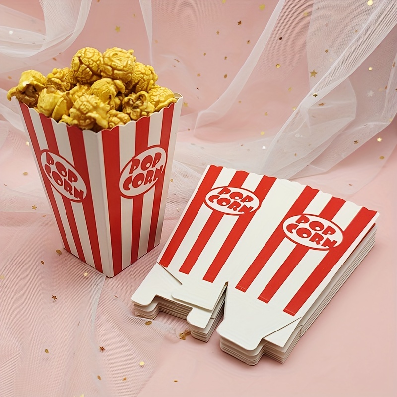 12 sacchetti bianchi per popcorn in carta kraft – contenitori per popcorn  per sacchetti per feste, feste di famiglia, cinema, feste di compleanno :  : Alimentari e cura della casa