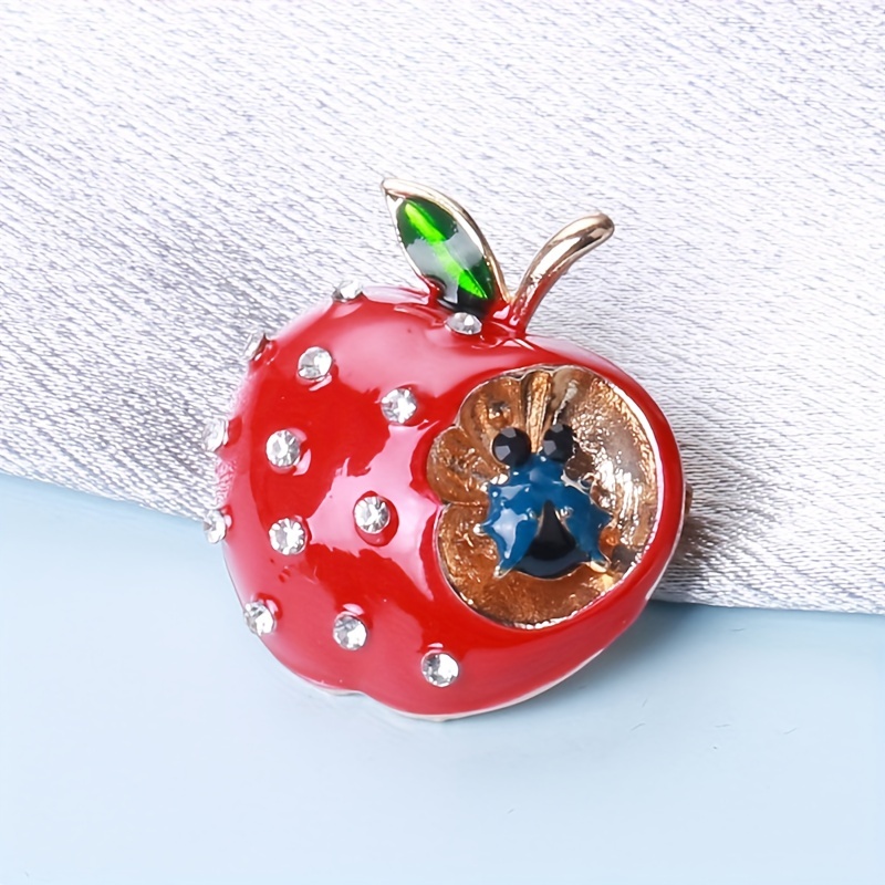 1pc Cute Teacher Personalized Leopard Hand Painted Apple Badge