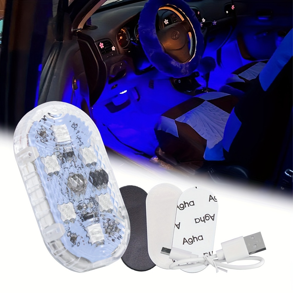 1x USB LED Auto Car Interior Light Neon Atmosphere Ambient Lamp