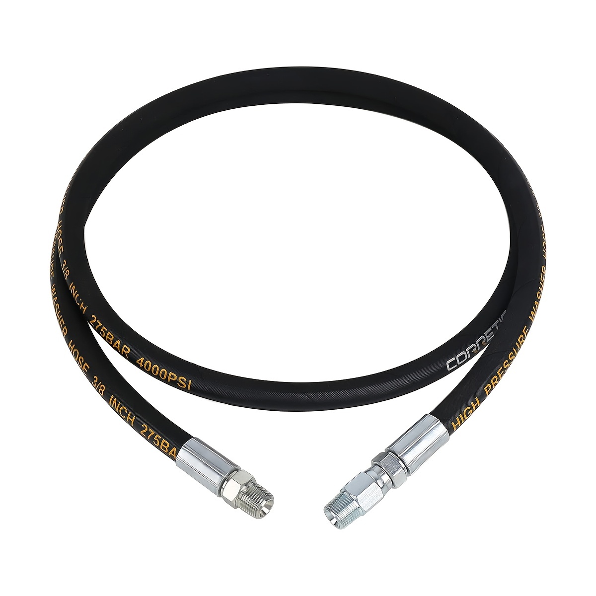 1pc Pressure Washer Whip Hose, Hose Reel Connector Hose For Pressure  Washing, 4000 PSI Power Washer Jumper Hose, 6 FT*3/8 Inches